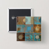 Abstract patroon vierkante button 5,1 cm (Voorkant /achterkant)