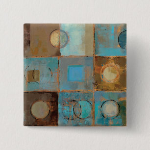 Abstract patroon vierkante button 5,1 cm