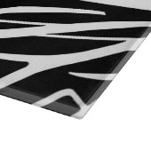 Abstract patroon voor bandstructuur in zwart-wit snijplank (Hoek)