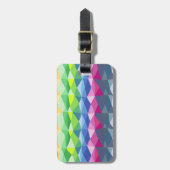Abstract patroon voor geometrische regenboogstaafp bagagelabel (Voorkant verticaal)