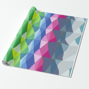 Abstract patroon voor geometrische regenboogstaafp cadeaupapier