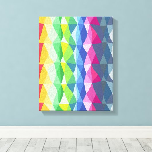 Abstract patroon voor geometrische regenboogstaafp canvas afdruk (Insitu (Houten vloer))