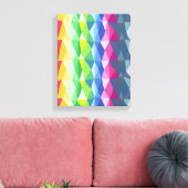 Abstract patroon voor geometrische regenboogstaafp canvas afdruk (Insitu (Woonkamer))