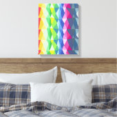 Abstract patroon voor geometrische regenboogstaafp canvas afdruk (Insitu (Slaapkamer))