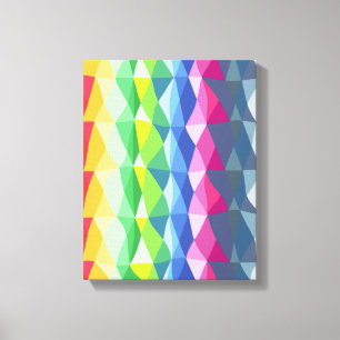 Abstract patroon voor geometrische regenboogstaafp canvas afdruk