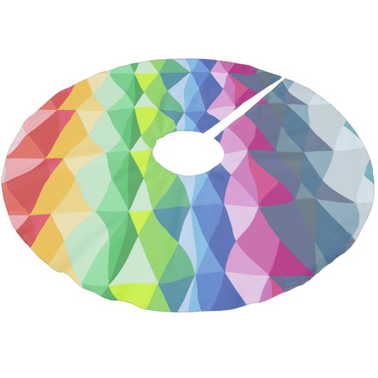 Abstract patroon voor geometrische regenboogstaafp kerstboom rok (Gekanteld)