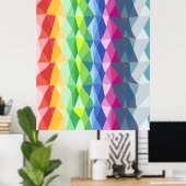 Abstract patroon voor geometrische regenboogstaafp poster (Thuiskantoor)