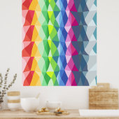 Abstract patroon voor geometrische regenboogstaafp poster (Keuken)