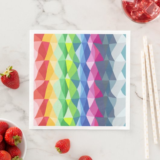 Abstract patroon voor geometrische regenboogstaafp servet (Insitu)
