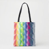 Abstract patroon voor geometrische regenboogstaafp tote bag (Voorkant)