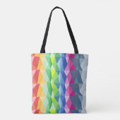 Abstract patroon voor geometrische regenboogstaafp tote bag (Achterkant)