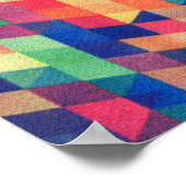 Abstract patroon voor geometrische Waterverf Poster (Hoek)