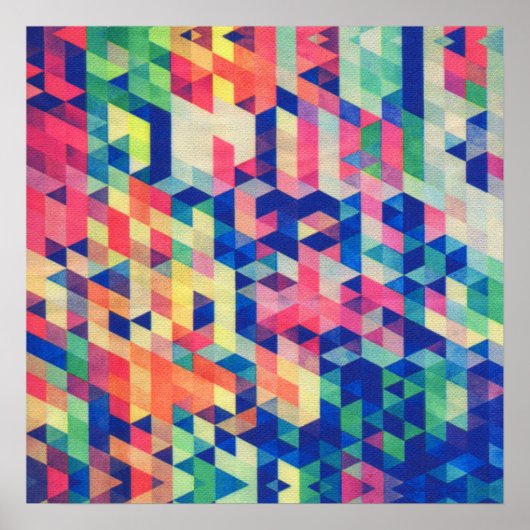 Abstract patroon voor geometrische Waterverf Poster (Voorkant)