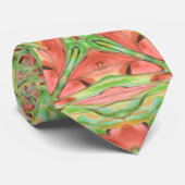 Abstract patroon voor groene en roze Waterverf Stropdas (Opgerold)