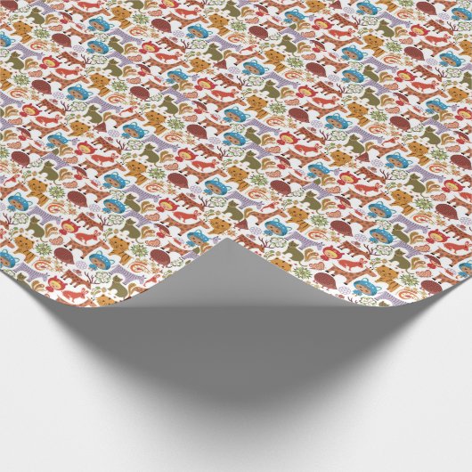 Abstract patroon voor kinderen en dieren cadeaupapier (Hoek)