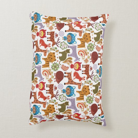 Abstract patroon voor kinderen en dieren decoratief kussen (Achterkant (Verticaal))