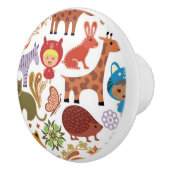 Abstract patroon voor kinderen en dieren keramische knop (Rechts)