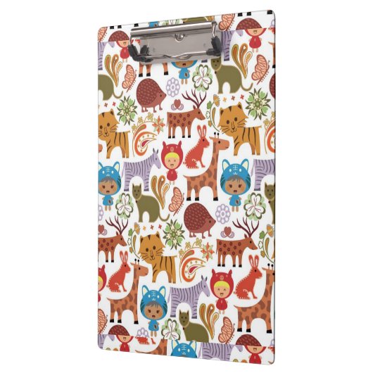 Abstract patroon voor kinderen en dieren klembord (Links)