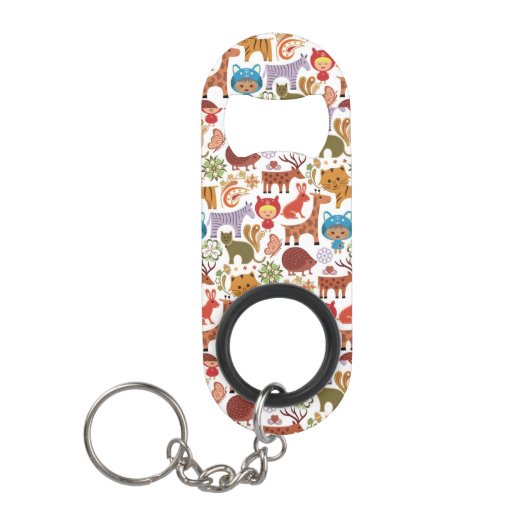 Abstract patroon voor kinderen en dieren mini flessenopener (Voorkant)