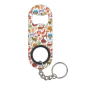 Abstract patroon voor kinderen en dieren mini flessenopener (Achterkant)