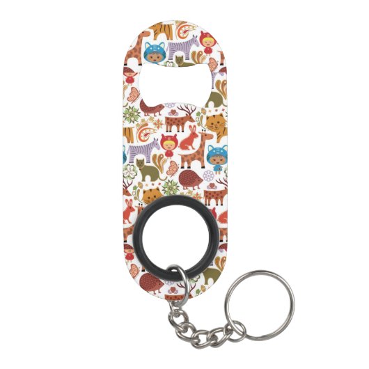 Abstract patroon voor kinderen en dieren mini flessenopener (Achterkant)