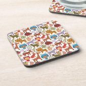 Abstract patroon voor kinderen en dieren onderzetter (Linkerzijde)