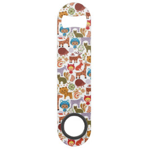 Abstract patroon voor kinderen en dieren speed flessenopener