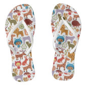 Abstract patroon voor kinderen en dieren teenslippers (Voetbed)