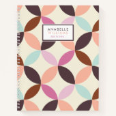 Abstract patroon voor kleurrijke cirkels notitieboek (Voorkant)