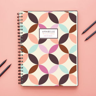 Abstract patroon voor kleurrijke cirkels notitieboek