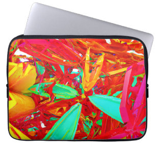 Abstract patroon voor levendige kleuren laptop sleeve