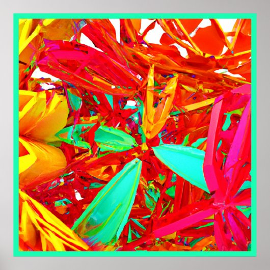 Abstract patroon voor levendige kleuren poster (Voorkant)