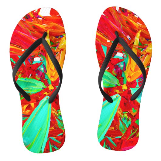 Abstract patroon voor levendige kleuren teenslippers (Voetbed)