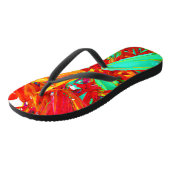 Abstract patroon voor levendige kleuren teenslippers (Schuin)