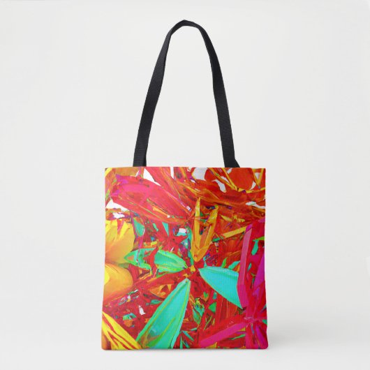 Abstract patroon voor levendige kleuren tote bag (Voorkant)