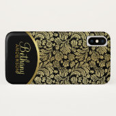 Abstract patroon voor vrouwelijke Faux Gold Metall Case-Mate iPhone Case (Achterkant (horizontaal))