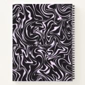 Abstract patroon voor zwart en roze marmer notitieboek (Achterkant)
