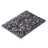 Abstract patroon voor zwart en roze marmer notitieboek (Linkerzijde)