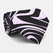 Abstract patroon voor zwart en roze marmer stropdas (Opgerold)