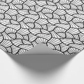 Abstract patroon voor zwarte en witte zwepen cadeaupapier (Hoek)