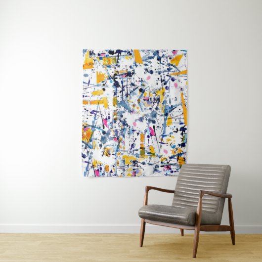 Abstract patroon wandkleed (In situ)