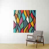 Abstract patroon wandkleed (In situ)