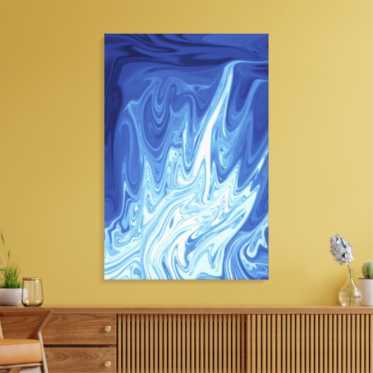abstract patroon waterverf canvas afdruk (Insitu (Woonkamer))