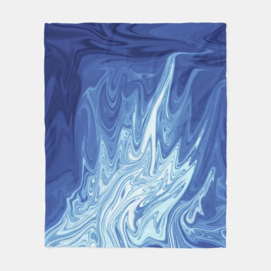 abstract patroon waterverf fleece deken (Voorkant)