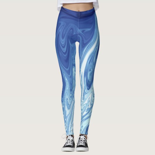 abstract patroon waterverf leggings (Voorkant)