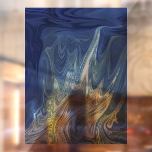 abstract patroon waterverf raamsticker (Vel 2)