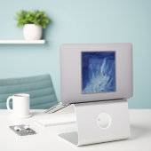 abstract patroon waterverf sticker (Laptop op bureau)
