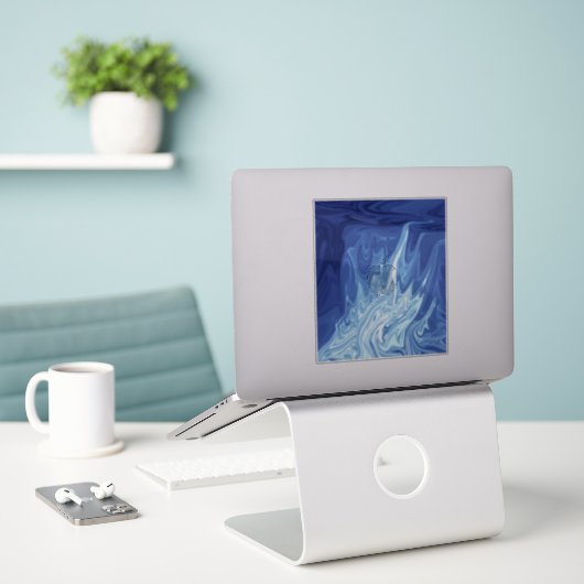 abstract patroon waterverf sticker (Laptop op bureau)