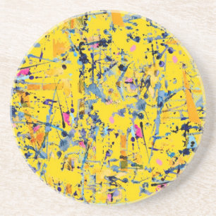 Abstract patroon zandsteen onderzetter