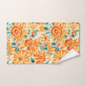 Abstract Patroon Zonnig Sinaasappel Douchegordijn Bad Handdoek (Handdoek)